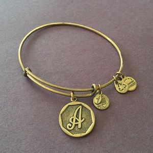 Alex and Ani “A” Bangle Bracelet Gold